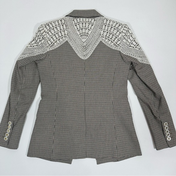 Veronica Beard Faithon Dickey Blazer Jacket Camel Multi - Picture 5 of 15